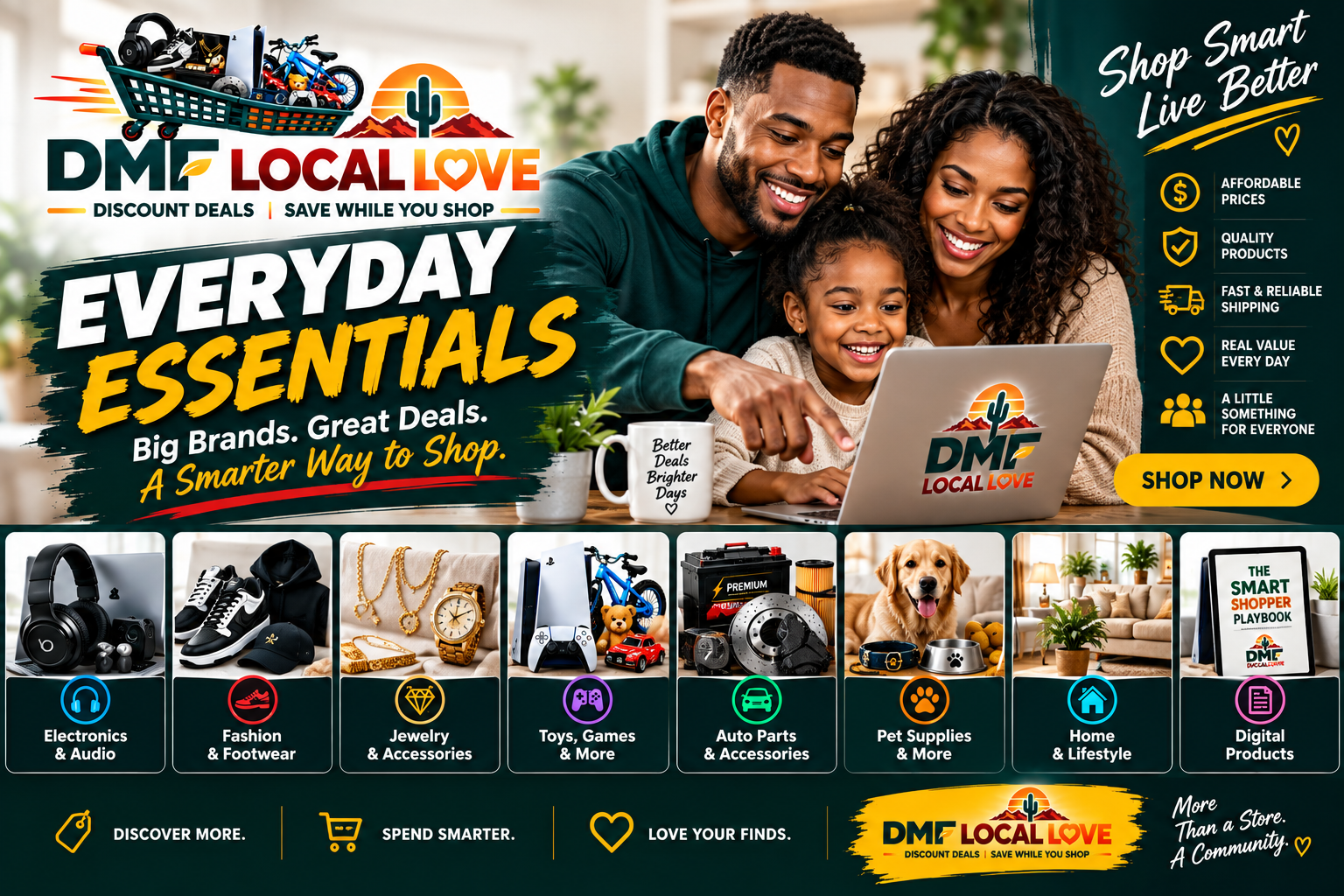 Everyday essentials: big brands, great deals, a smarter way to shop